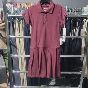 Kids' Maroon Polo Dress